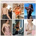 Sticky Nipple Covers for Women Silicone Breast Petals No Show Adhesive Reusable Push Up Pasties Nipple Cover with Lift (3.15 in (Fits A-C Cups), Cream)