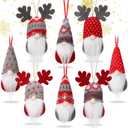 Skylety Christmas Tree Hanging Gnomes Plush Christmas Ornaments Elk Swedish Handmade Gnome Decor Mini Halloween Scandinavian Santa Holiday Decoration for Walls Stairs Windows(8 Pieces)