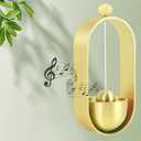 Shopkeepers Bell for Door Opening, Door Chime for Business When Entering, Entrance Hanging Doorbell Decoration and Business Decorations, Doorbell When Dog, Cat Go Outside - Creative Gift (Gold)