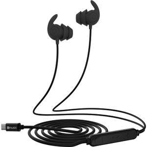 Hmusic Sleep Earbuds,USB C Wired Sleep Headphones for Side Sleepers,30dB Noise Isolate Sleep Plugs w/Mic,2g Lightweight Ultra-Soft Silicone,Flat Thin Bed Earphones for Relax,Focus,Travel,Yoga, Black 