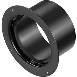 6 Inch Duct Connector, HG Power 150mm Plastic Straight Pipe Flange for 6" Ducting Pipes Hoses Heating Cooling HVAC Ventilation Use, Black