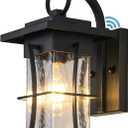 Outdoor Lighting Fixtures Wall Mount, 1-Light 15''H Dusk to Dawn Exterior Light for House Outdoor Wall Lantern with Clear Glass for Front Porch Patio Garage (15'' H with Photocell, 1 PC)