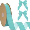 Tropic Blue Velvet Ribbon 1-1/2 inch Velvet Ribbon for Gift Wrapping Weddings Hair Bow Ribbons Headbands bouquets-25 Yards (Tiffanyland)