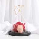 Butterfly Mini Urn,Small urns for Human Ashes Keepsake,Glass Angel Figurine with Roses Ashes Holder Small Ash Urn Little urn Mother for Women Beautiful Mini Sharing Funeral Urns