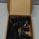 Kanayu 5 Pack 6 ft Black Indoor Extension Cord 2 Prong Electric Cord Extender, Wire Plug in and End, Ac 120 Volts for Outdoor Christmas Connect or Extend String Lights