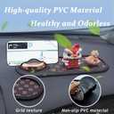 Multifunction Car Anti-Slip Mat with Phone Holder & Hidden Number Plate  360 Rotatable Dashboard Organizer for Phones, Keys, and More (Black)