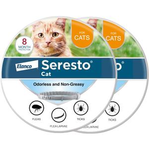 Seresto Cat Vet-Recommended Flea & Tick Treatment & Prevention Collar for Cats, 8 Months Protection | (Pack of 2)