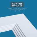 Somime 25 Pack White Picture Mats - 8x10 Pre-Cut Mats for 5x7 Photos - White Core Bevel Cut Frame Matte, Acid Free, Ideal for Frames, Artwork and Prints