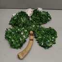 DAZONGE St. Patrick's Day Decorations, St Patricks Day Shamrock Wreath, Lucky Green St. Patrick's Day Door Swag for Fireplace Mantel Walls