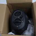 Amazon Basics Oscillating Ceramic Space Heater, Portable Indoor Heating Solution, With Overheat and Tip-Over Protection, Thermostat, 1500W, 7.52"D x 6.34"W x 9.45"H, Black