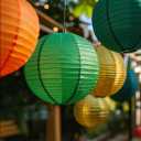Green Orange Paper Lanterns Decorative 15pcs Party Hanging Decorations for Bachelorette Wedding Birthday Baby Shower Graduation Anniversary Green orangeThemed Room Decor (Green,orange,brown,gold,ivory White)