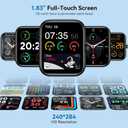 SENBONO Smart Watch with Alexa Built-in, 1.83" HD Touchscreen, Digital Bluetooth Calling, IP68 Waterproof Fitness Tracker, 120+ Sports Modes, 24/7 Heart Rate/Sleep Monitor for iPhone Android (Black)