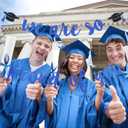 3 x 2026 Graduation Banner Party Decorations Blue We are So Proud of You Congratulations Banner for High School College Graduation Party Decorations 2026 Blue