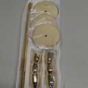 6Pcs French Honey Gold Candlestick Holders, Tall Taper Candelabra Stands fits 3/4 inch Thick Pillar Candle Stick, Elegant Decor Set for Table Centerpiece, Floor, Fireplace as Date, Festival, Fitting.