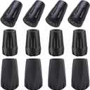Amzlike Extra Thick and Wear ResistingTrekking Pole Tip Accessories Set Hiking Pole Rubber Tips Replacement