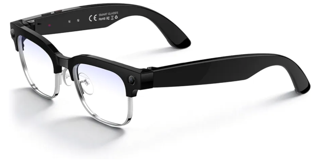 AI Smart Glasses with 8MP Camera, 4K Video & HD Photo, Bluetooth Audio, AI Voice Assistant, Real-Time Translation, Object Recognition, Noise-Cancel Calls, Music, Photochromic Lenses