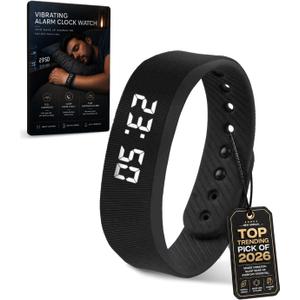 Effective Alarm Clocks for Deep Sleepers Extremely Vibrating Watch Deaf People Shock Vibroband Wristband with Men Vibration Heavy Sleeps Wrist Bracelet Silent that Won't Wake Partner