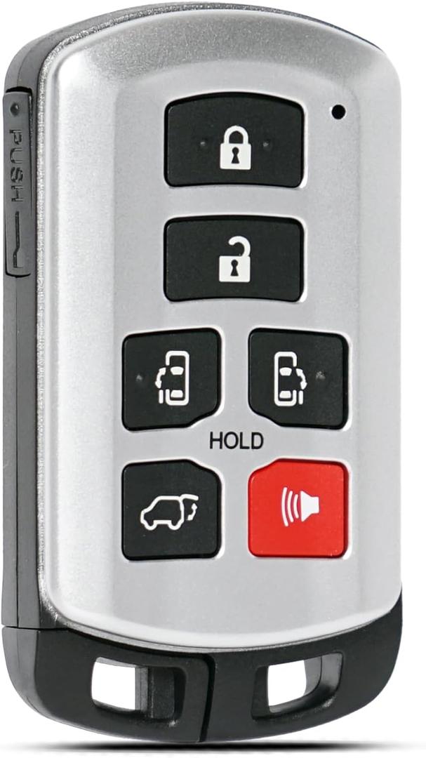 SUPALAND Smart Key Fob Keyless Entry Fits for Toyota Sienna 2011 2012 2013 2014 2015 2016 2017 2018 2019 2020 Remote Control Key Replacement 6 Button HYQ14ADR