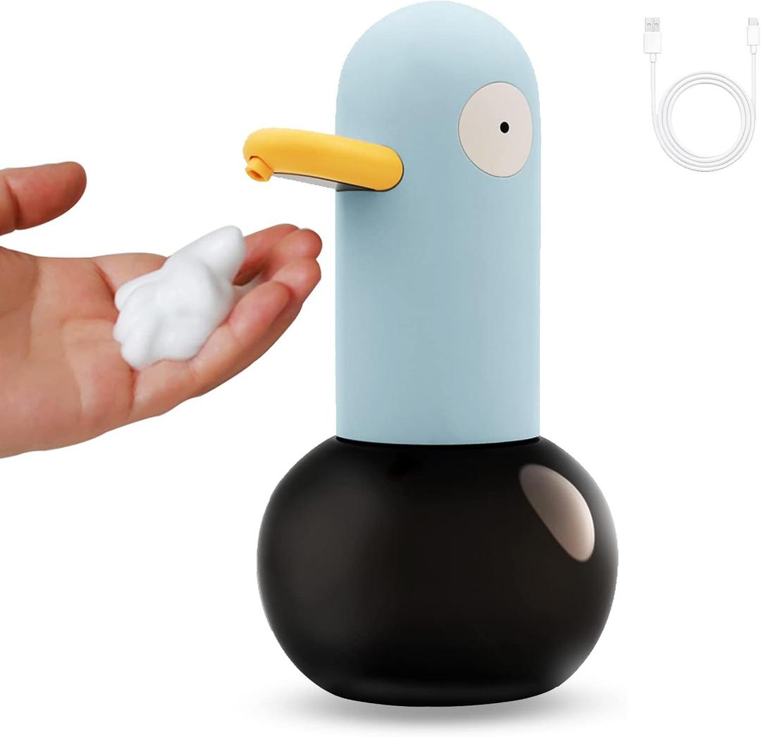 Automatic Touchless Foaming Soap Dispenser, Rechargeable, Touch Free for Kitchen, Bathroom, Restaurant, Office (13.5oz/400ml) Blue