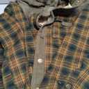 Flygo Men's Sherpa Lined Plaid Flannel Shirt Jacket Snap Button Warm Winter Jacket with Pockets (Medium, Light Army Green)