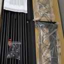 4 Panel Room Divider 6.8FT Steel Frame Screen Folding Privacy Divider Freestanding Partition for Home Office Bedroom, Black