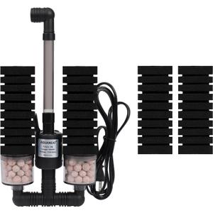 AQUANEAT Aquarium Electric Sponge Filter for Fish Tank, with Pump, with 2 Extra Sponges, Middle up to 40Gal