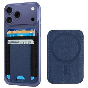 Upgraded for Magsafe Wallet, Strongest Magnetic Wallet, for iPhone Walle t Magsafe with 2 Card Slots, Magnetic Card Holder for iPhone 17/16/15/14/13/12 Series, Vegan Leather, Fit 7 Cards, Navy Blue