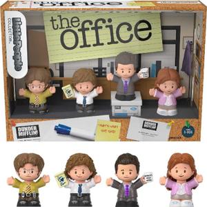 Little People Collector The Office US TV Show Special Edition Set for Adults & Fans, 4 Figures in Display Package