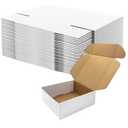 10x10x3 inch Shipping Boxes, White Corrugated Cardboard Box Literature Mailing Shipping Packaging Recyclable Storage Boxes and Craft Gifts Giving Products Business White Box Set of 25 (10''x10''x3'')