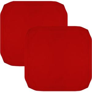 FLYMEI Patio Cushion Covers 18x18x2 Waterproof Outdoor Cushion Cover Replacement 2Packs Outdoor Seat Cushion Slipcover for Rattan Chair Sofa, Red, Christmas Pillow Decoration