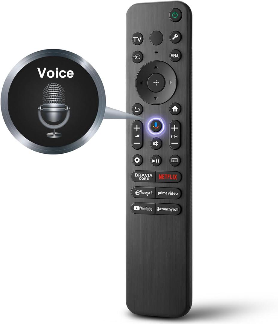 for Sony-TV-Remote-Control, Replacement for Sony Bravia TV Remote for All Smart LED OLED Series TVs with Voice Function