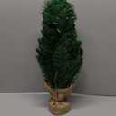 Mini Artificial Tabletop Christmas Tree W Burlap Base 2ft