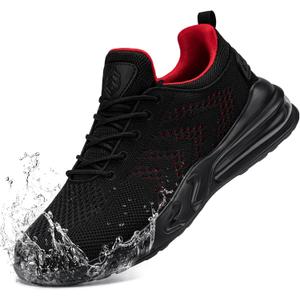 LARNMERN Men Non Slip Work Sneakers Water Resistant Food Service Zapatos Trabajo Antideslizantes Walking Shoes Waterproof Shoes Slip-on (10.5 Wide)