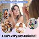 Silicone Suction Phone Grip with Metal Ring for Any Cellphone, Removable Sticky Phone Grip for Hands-Free Makeup/Selfie/Live Streaming/Vlog