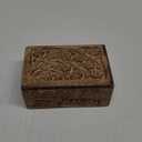 New Age Imports, Inc. GIFT IDEAS~ Floral Carved Handmade Wooden Box 4 inches by 6 inches~Ideal for storing Jewelry, Coins, Tartot cards, Small Treasures, URN Box & etc (Floral Carved 4"x6")
