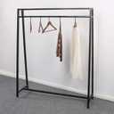 MBQQ Moden Metal Clothes Rack with Clothing Hanging Rack Organizer for Laundry Drying Display Racks Garment Racks,Retro Black