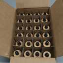 24 Pack Clear Frosted Boston Round Essential Oils Aromatherapy Glass Bottles Jar With Black Bamboo Eye dropper cap, 1oz