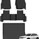 All Weather Floor Mats Cargo Mat Fit for Jeep Grand Cherokee(WL Include 4xe, Not WK2 or WL75) 2022-2025 5 Seat Only TPE Rubber Liners All Season Guard Odorless Anti-Slip Floor Mats Cargo Liner