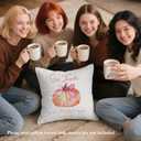 Fall Thanksgiving Pumpkin Pillow Cover 18x18 Inch Double-Sided, Biblical Verse Christian Home Decor, Gift for Church & Bible Study Group