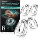 Anti Snoring Devices, 6-Pack Magnetic Snore Stopper with Adjustable Silicone Nose Clip, Effective Snoring Solution for Restful Sleep, Professional Nose Vents to Relieve Snoring for Men and Women