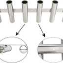 NovelBee 6 Tubes 316 Stainless Steel Fishing Rod Holder for Boats Yacht