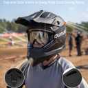 OUMURS Kids Dirt Bike Helmet DOT Approved, Youth Full Face Motocross Helmet | 5-in-1 with UV Goggles,Gloves, Storage Bag, Multiple vents, Washable Liner, Boys Girls 5-14, ATV UTV BMX MX, Small