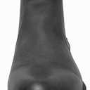 Men's Ankle Boots Chelsea Round Toe Slip on Waterproof Faux Leather Classic Dress Booties for Men