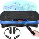 AXV Vibration Plate Fitness Platform Exercise Machine Vibrating Lymphatic Drainage Shaking Full Body Shaker Workout Vibrate Stand Shake Board Sport Gym for Weight Loss Fat Burner for Women Men