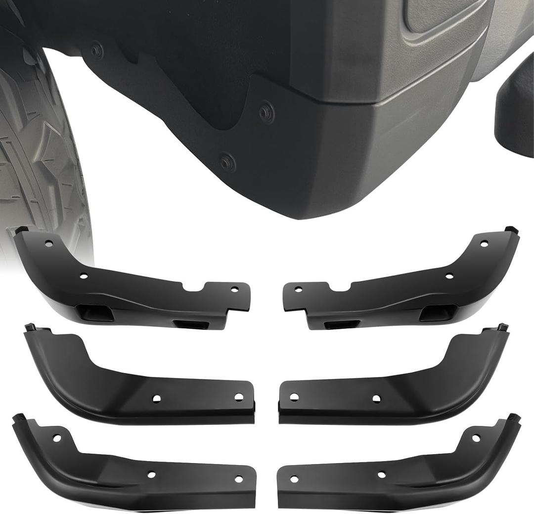 Mud Flap Delete Compatible with 2019-2025 GMC Sierra 1500 Heavy Duty ABS Front and Rear Replacement Kit Increased Tire Clearance (Not fit AT4X AEV Models)