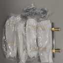 Goldenwarm 5 Pack Gold Kitchen Cabinet Hardware Acrylic Drawer Pulls - LS9165GD90 Modern Cabinet Handles Lucite Drawer Pulls Dresser Handle Bar Pull Drawer Handles (3.5"/90MM Hole Center)