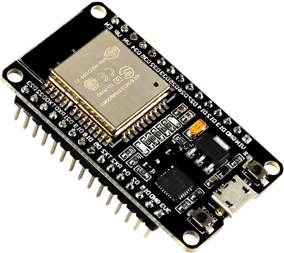 ESP-WROOM-32 ESP32 ESP-32S Development Board 2.4GHz Dual-Mode WiFi + Bluetooth Dual Cores Microcontroller Processor Integrated with Antenna RF AMP Filter AP STA Compatible with Arduino IDE