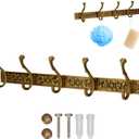Wall Mount Coat Rack with Hooks, Wall Mounted Coat Rack Decorative Hanging Coat Rack Wall Mounted, Vintage Wall Mount Coat Hanger Rack Key Holder for Wall Hallway, Entryway, Bedroom, Living Room
