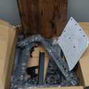 REAHOME Electric Standing Desk with Drawers, 47 x 24 Inches Height Adjustable Sit Stand Desk with Storage, 3 Memory Preset Home Office Computer Desk, Printer Cabinet, Cable Management, Rustic Brown