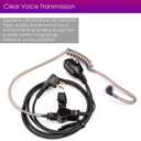 Acoustic Tube Earpiece with Mic for Motorola Walkie Talkies, Surveillance Headset and PTT Compatible with Motorola 2 Way Radios BPR40/CP/CLS/DTR/PR/RDU/RMU Series (Black)